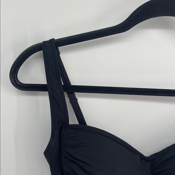 La Blanca Island Goddess ruched stomach skirted modest one piece swimsuit sz 10 - Picture 4 of 7